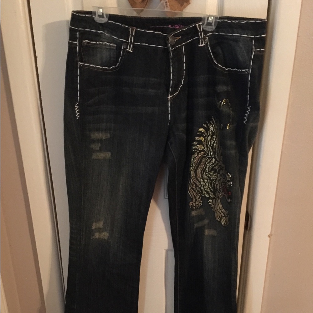Authentic Ed Hardy Embellished Jeans